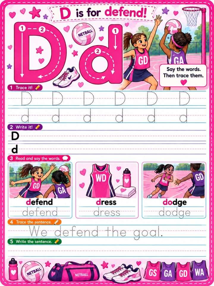 Letter practice page