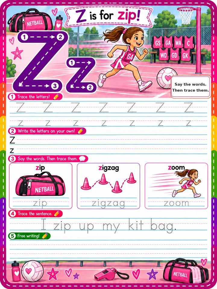Activity page near the end of the book